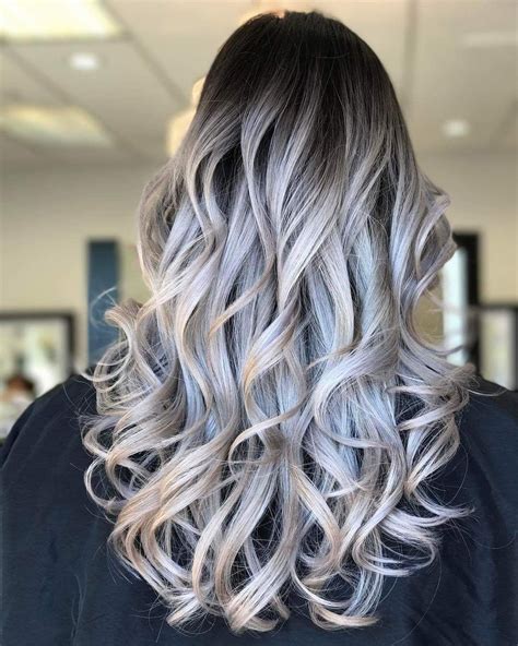 black ombre silver hair|black to blonde ombre hair.